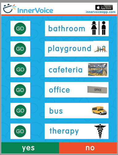Product Go Board for Classroom Use --  Dark Blue Background | iTherapy image