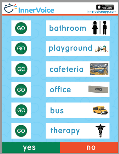 Product Go Board for Classroom Use -- Light Blue Background | iTherapy image