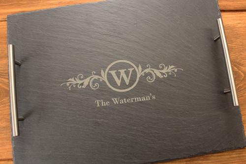 Product Personalized Slate Serving Tray | Bauman Engraving image