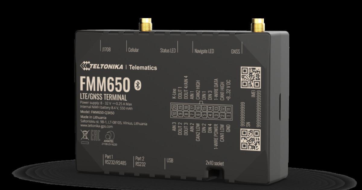 Product FMM650 – leading GNSS/LTE/GSM/BLE Terminal designed for advanced applications with high capacity backup battery and external antennas image