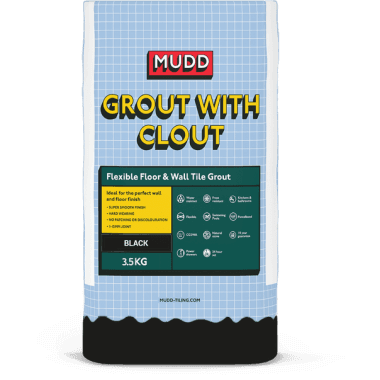 Product MUDD Grout With Clout Black Flexible Floor & Wall Tile Grout 3.5 kg - Tile Icon image