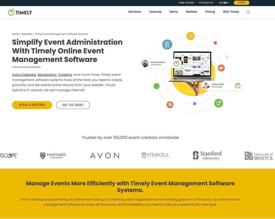 Product Online Event Management Software Systems | Timely image