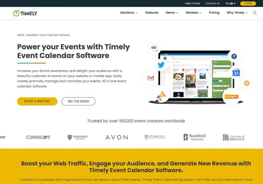 Product Event Calendar Software to Power Up Your Website | Timely image