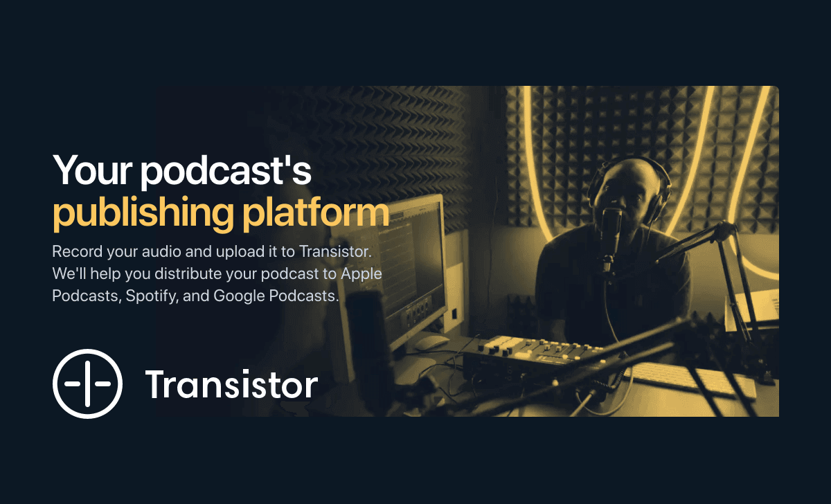 Product Podcast hosting features on Transistor image