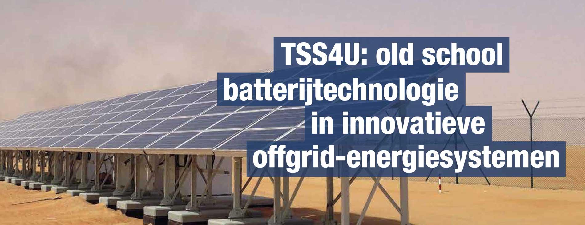 Product Old school batterij technologie in offgrid energiesystemen - TSS image