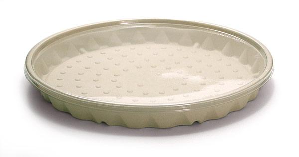 Product 16" Clear Recycled PET Lid for TreeSaver™ Pizza Pans - Flat - UltraGreen Sustainable Packaging & Products image