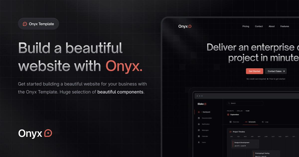 Product Onyx - Webflow HTML website template image
