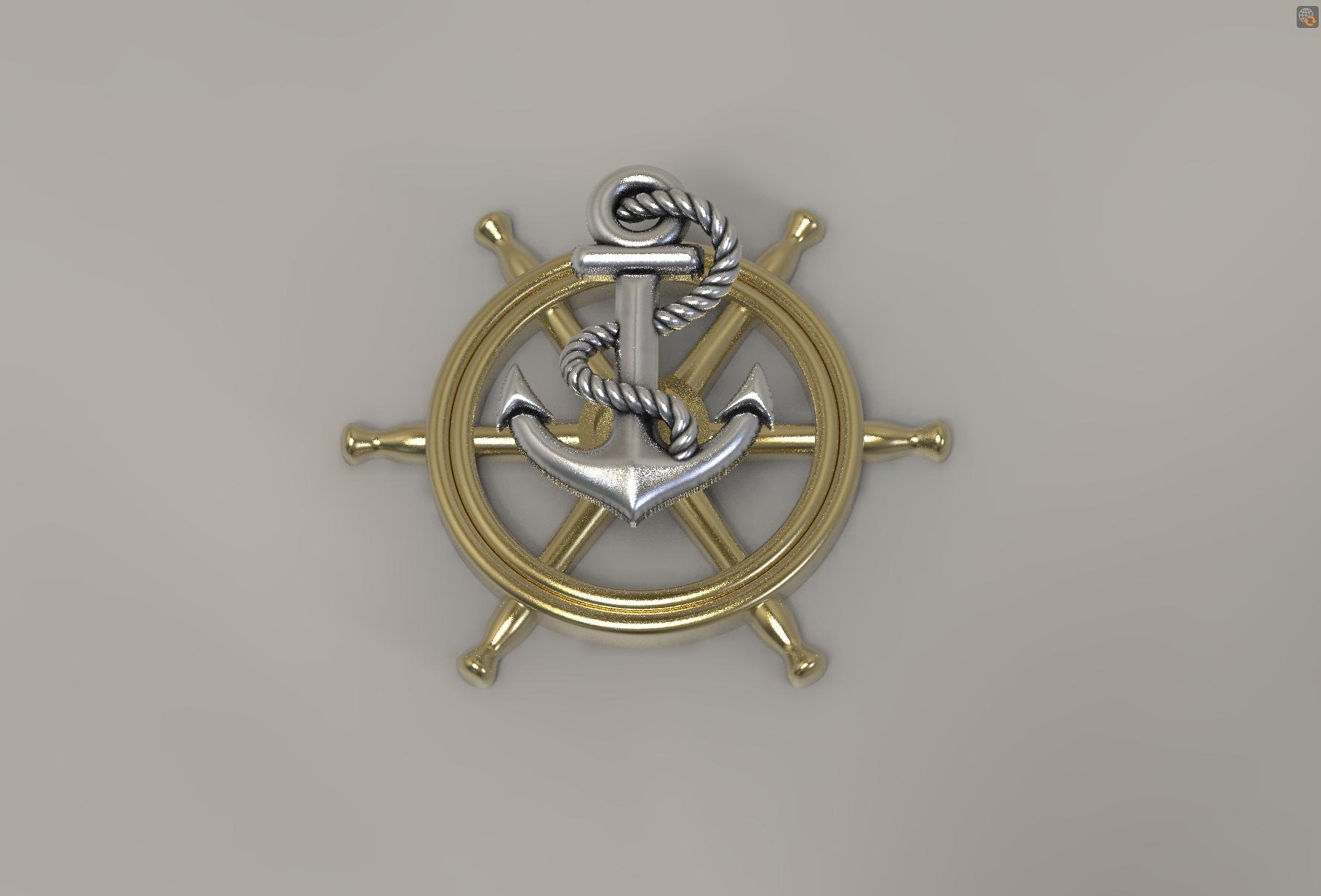 Product Navi Wheel Anchor - 3D Jewelry Studio image