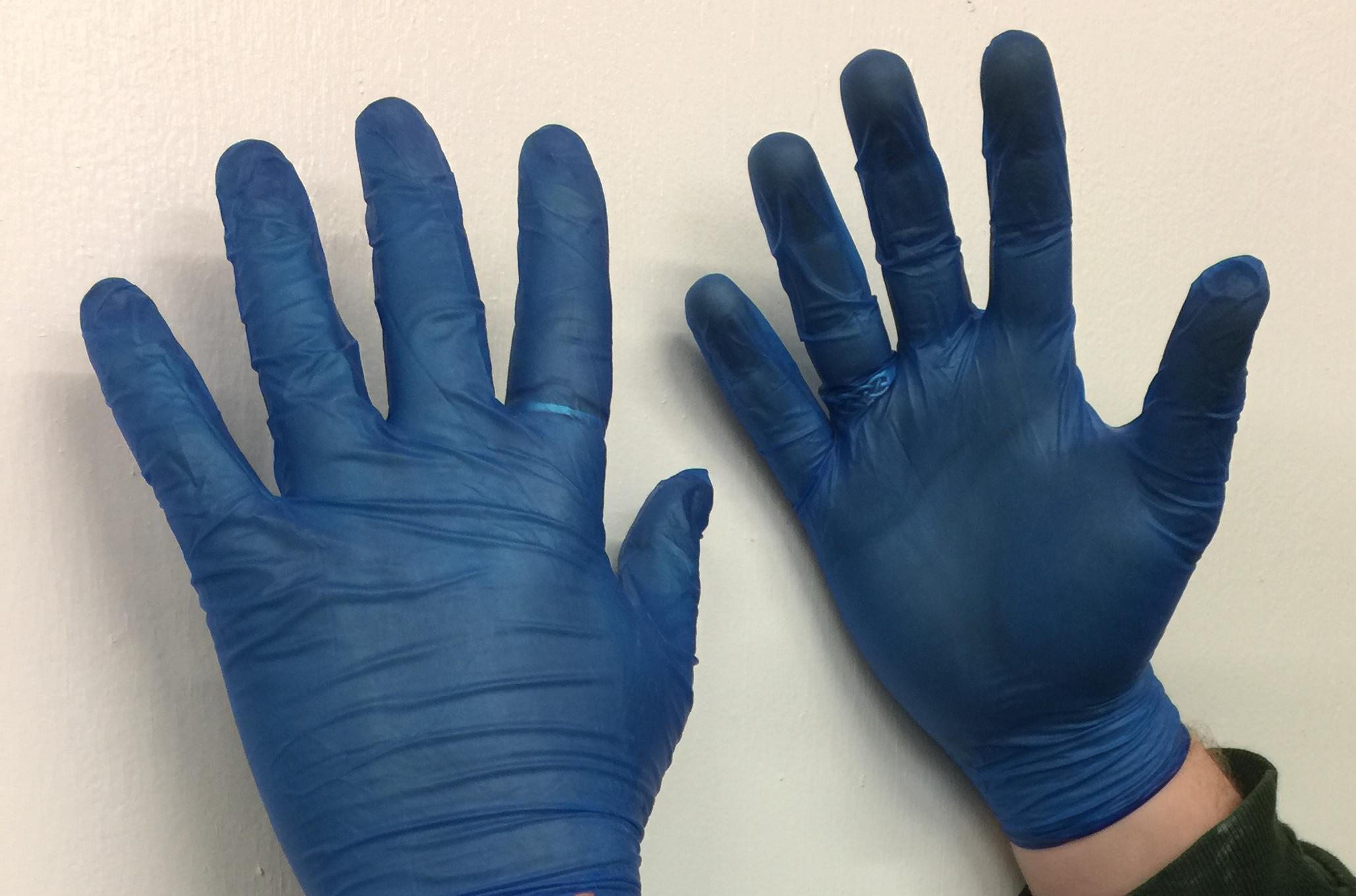 Product Blue Nitrile Gloves - American Performance Polymers image