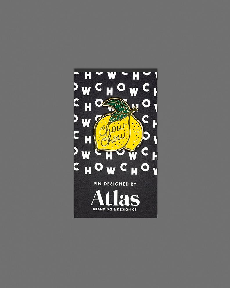 Product: CHOW CHOW Lemon Enamel Pin Design by Atlas Branding