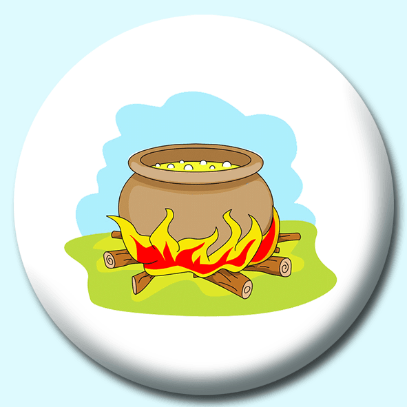 Product   75mm Halloween Caldron Button Badge image