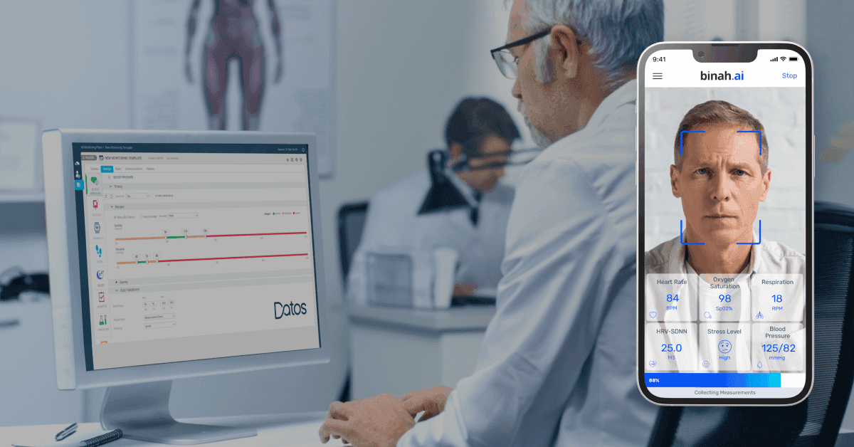 Product Take RPM to the Next Level with Datos Health`s Remote Care Platform Enhanced with Binah.ai’s Video-based Health Data Monitoring - Binah image