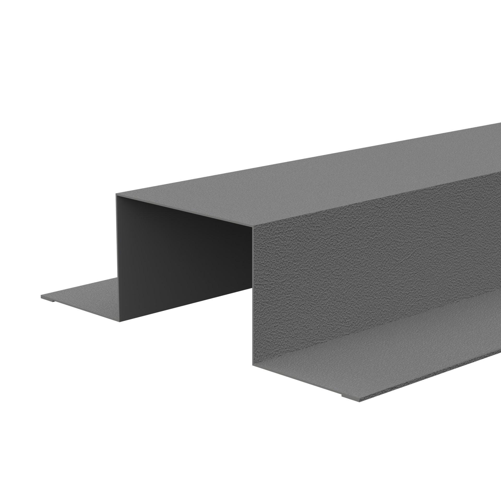 Product Standard Tophat Flashings 3m 0.7 PVC Plastisol in Merlin Grey image
