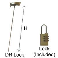 Product Security Lock Device for CF-13-2, CF-13-2-S, CFA-13-2, MCF-13-2, MCF-13-2-S, MCFA-13-2, CF-9-3, CF-9-3-S, CFA-9-3, MCF-9-3, MCFA-9-3, CFHT-12 and CFDP-15 Chest Freezer Racks - Biomedical Solutions, Inc. (BSI) image