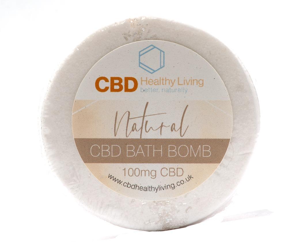 Product 100mg CBD Bathbomb Natural | CBD Healthy Living image