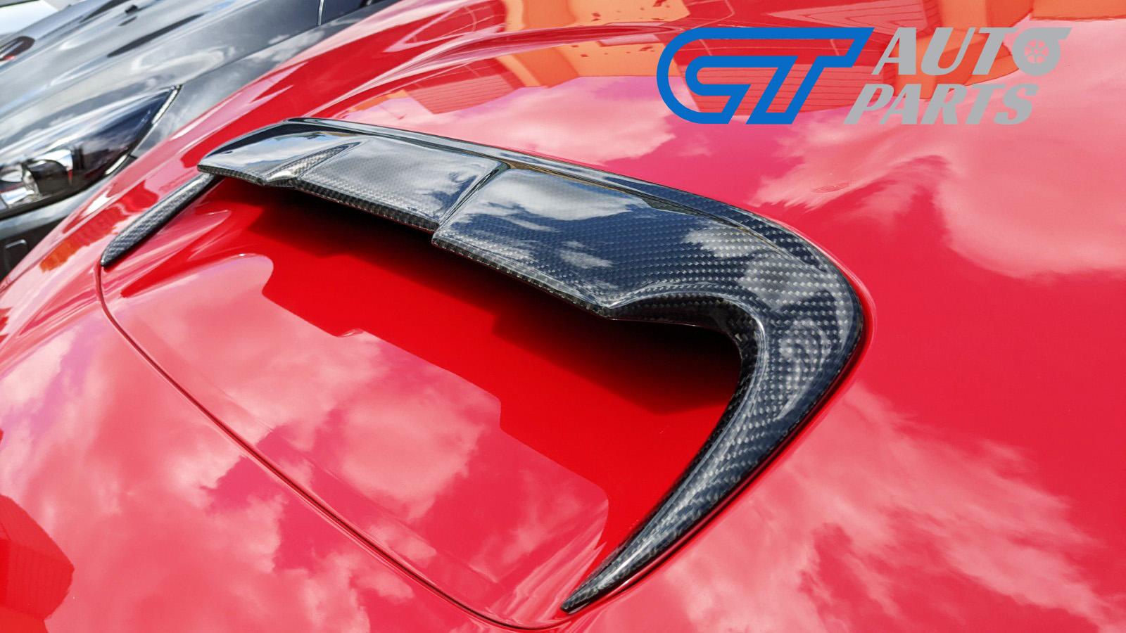 Product C.Style V2 Carbon CF Front Bonnet Scoop Vent Cover Trim For 2015-2021 Subaru WRX STI LEVORG - CT AutoParts image