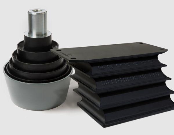 Product 
        Springs - Rubber to Metal - Products : Dellner Polymer Solutions, - advanced vibration control, rubber fabrication and bonding solutions for a global market.     image