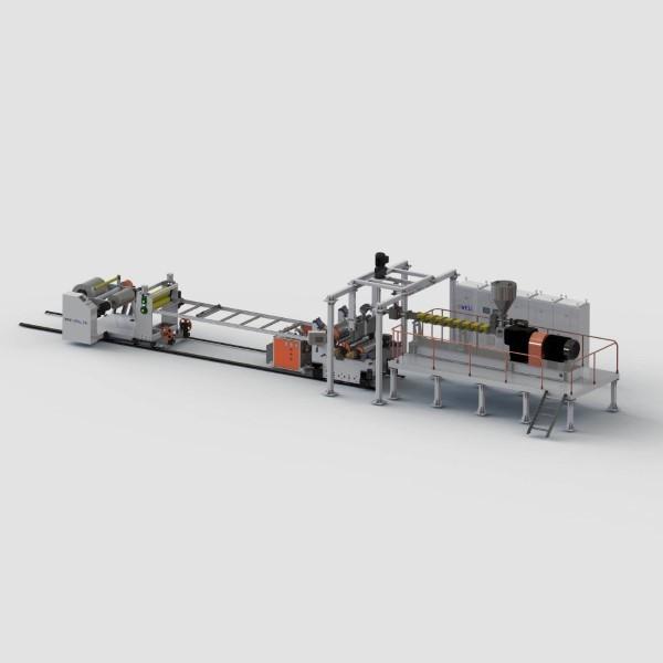 Product PLA PBS PBAT Starch Straw Sheet Extrusion Line - China plastic extrusion line manufacture-Gwell image