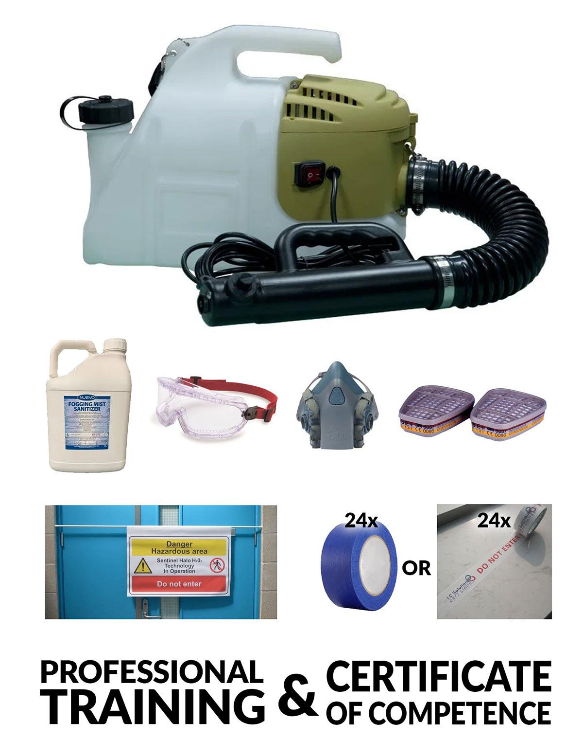 Product The Ultimate 'Everything you need' Fogging Machine Kit With Disinfectant, PPE & Training - IC Solutions 24/7 Ltd image