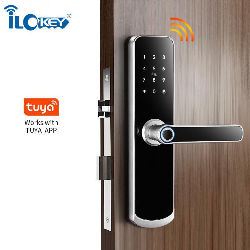 Product Tuya APP Wifi Electronic door lock with Euro mortise image