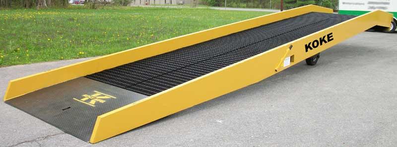 Product Steel Forklift Yard Ramps Are Portable | Mobile Yard Ramps image