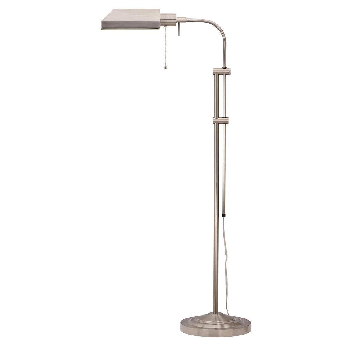 Product Cal Lighting (BO-117FL-BS) Pharmacy One Light Floor Lamp In Brushed Steel — Lamps Expo image