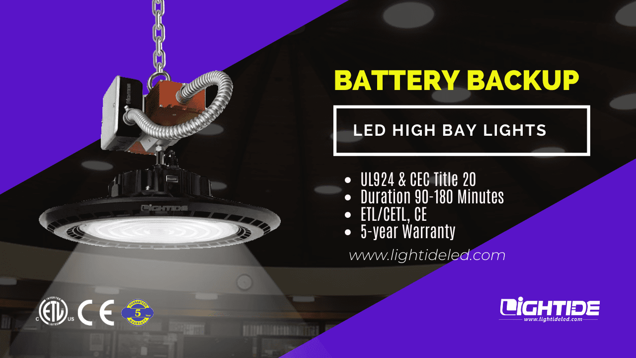 Product LED Emergency Light | High Bay Battery Backup UL924 - Lightide image