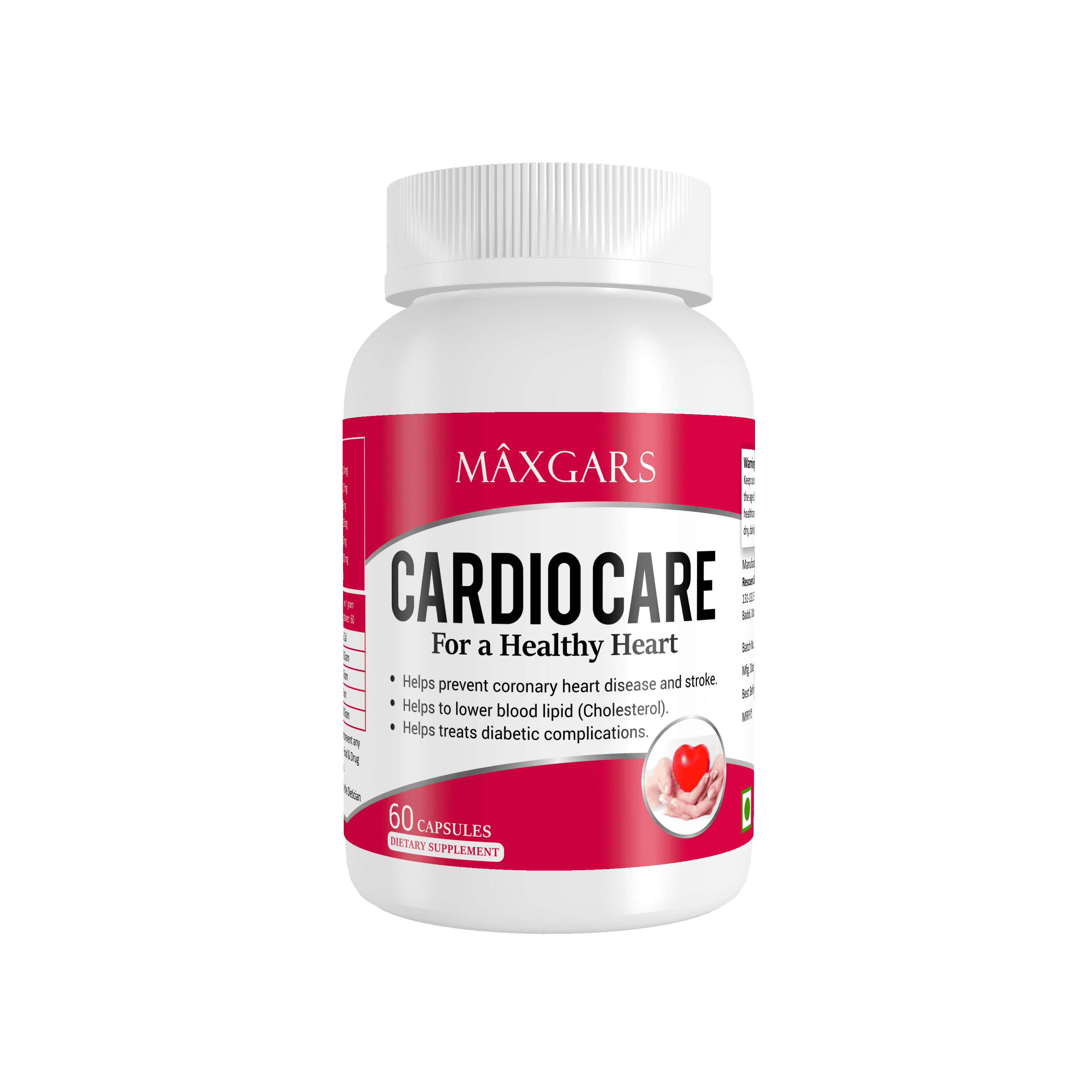 Product: Maxgars Cardio Care Healthy Heart Support 60 Veg Capsules - Maxgars