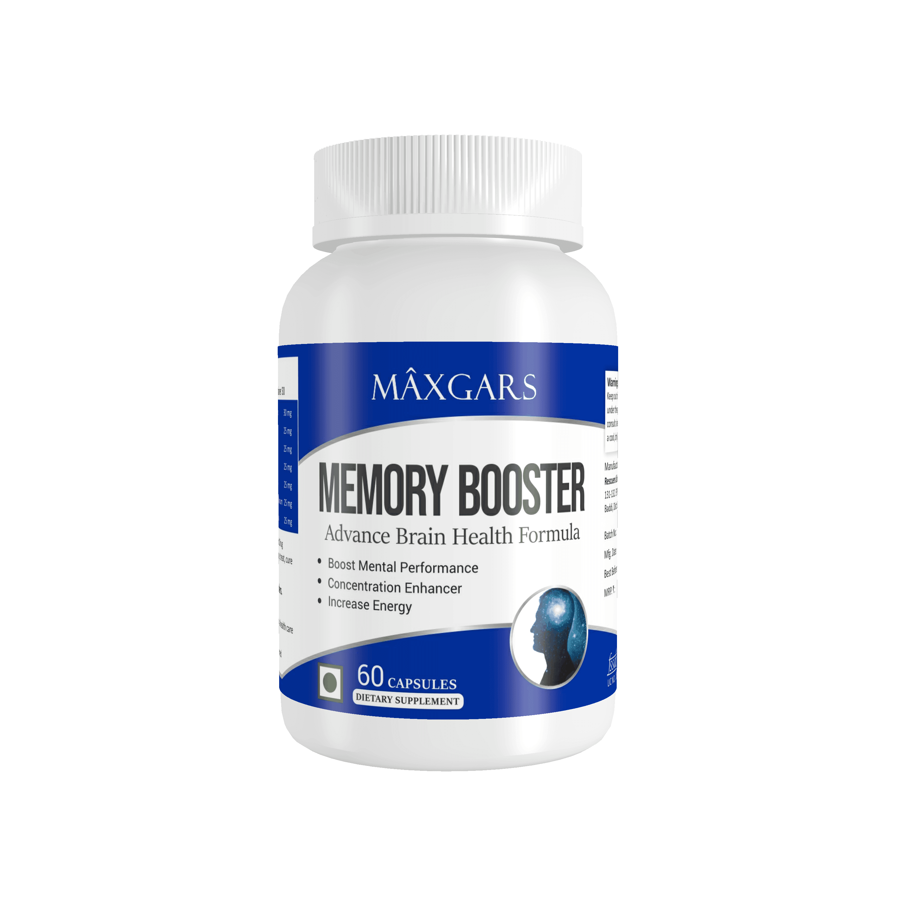 Product: Maxgars Memory Booster, 60 Capsules - Maxgars