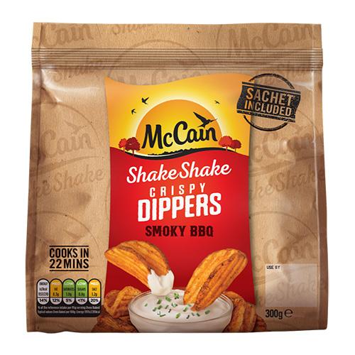 Product: Shake Shake Crispy Dippers | Smoky BBQ Fries | McCain Foods