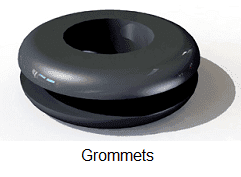 Product 6.4mm Open Grommet - MeadeX | Custom Moulded Components | Rubber, Plastic and Silicone Pressed and Injection Moulded Components image