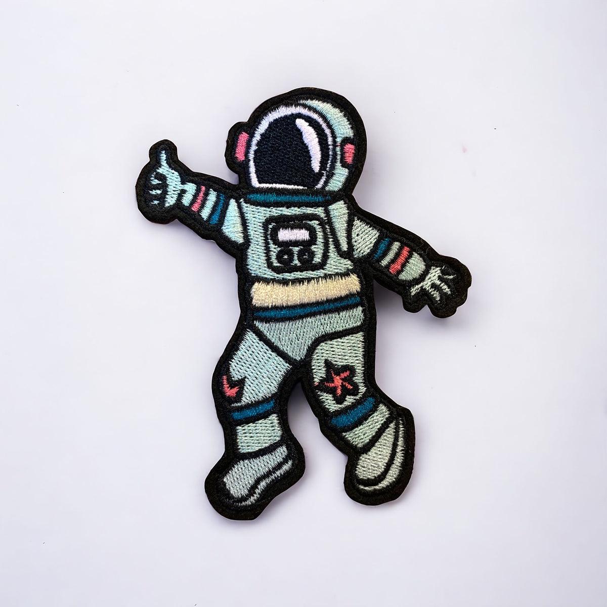 Product Green Astronaut Embroidered Iron-On Patch — Patches "R" Us image
