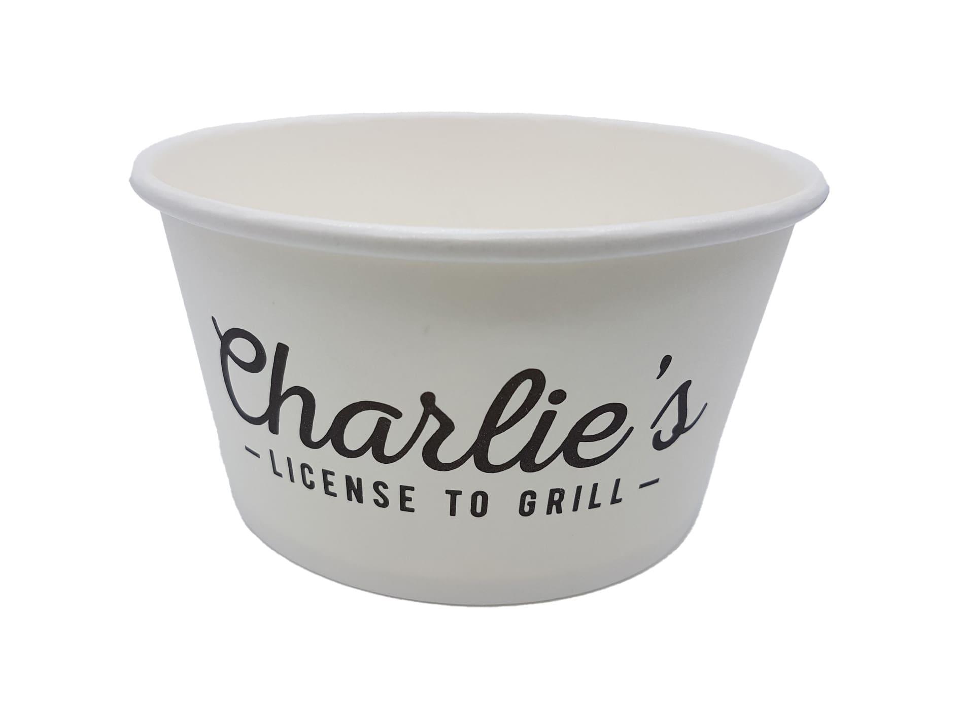 Product Vegware 12oz soup container, 115-Series ‘Charlies Bar’ Printed Boxed 500 | RawPac image