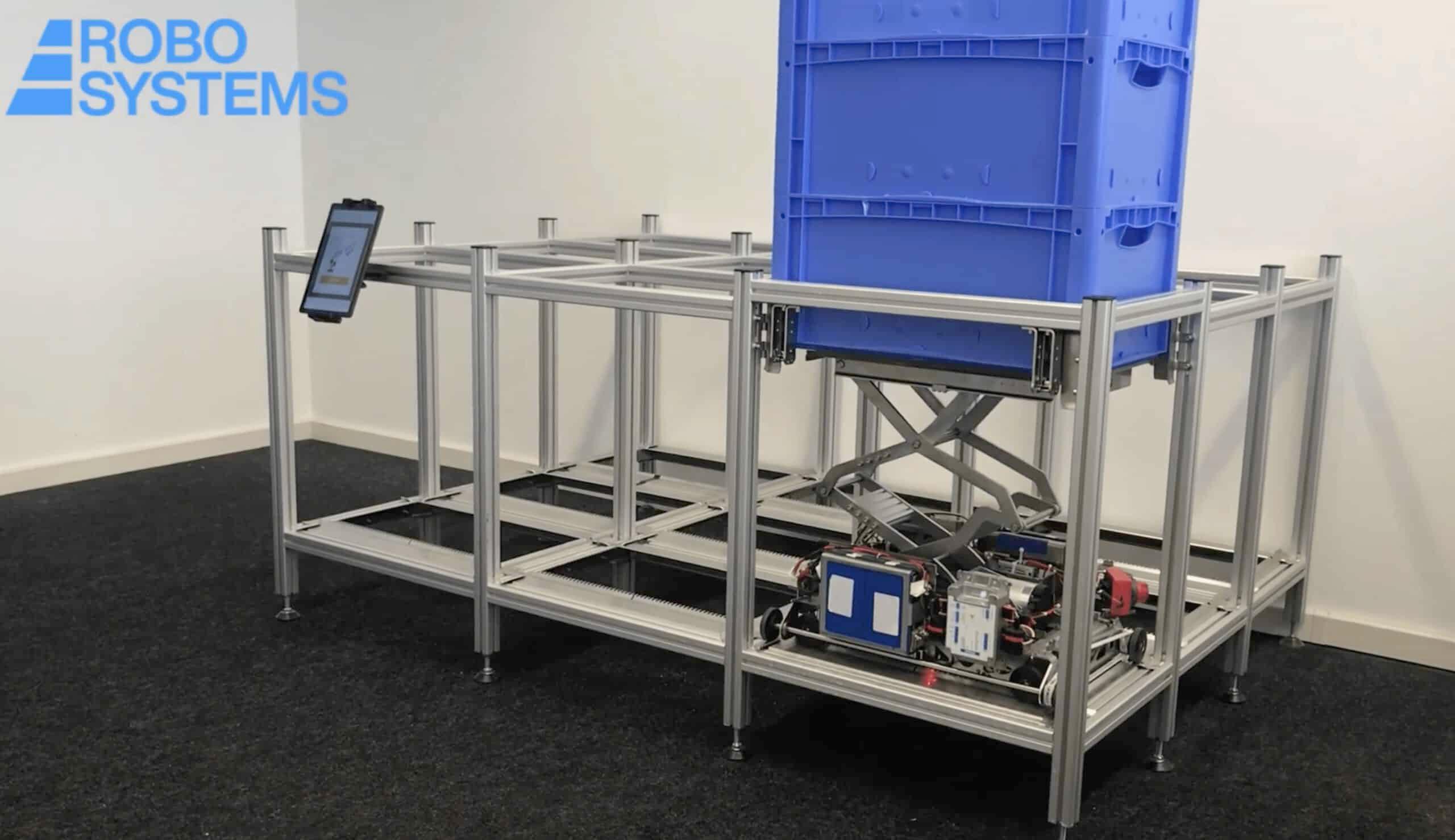 Product May 2022 - February 2023: Concept, development, and testing of a new "high-density storage solution for KLT boxes" - RoboSystems Consulting image