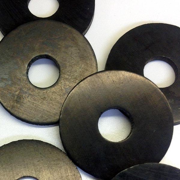 Product EPDM rubber washers, Solid black rubber: Buy online 1mm - 2mm thick. image