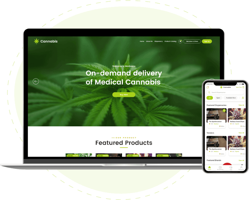 Product: On-demand Cannabis Delivery App Development Company