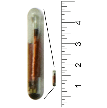 Product 8mm x 1.4mm Bio Glass ISO PIT tag Microchip - SwissPlus ID (US) image