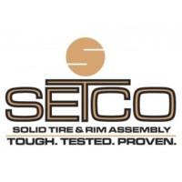 Setco Solid Tire and Rim Assembly's Logo