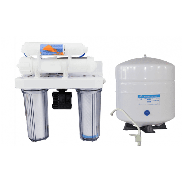 Product 5 Stage Reverse Osmosis Drinking Water Filter System + Permeate Pump + UV Filtration - Aqua True Blue image