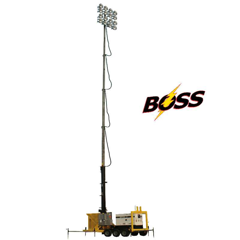 Product 100 Foot Trailer Mounted Stadium Light Tower - BossLTR image