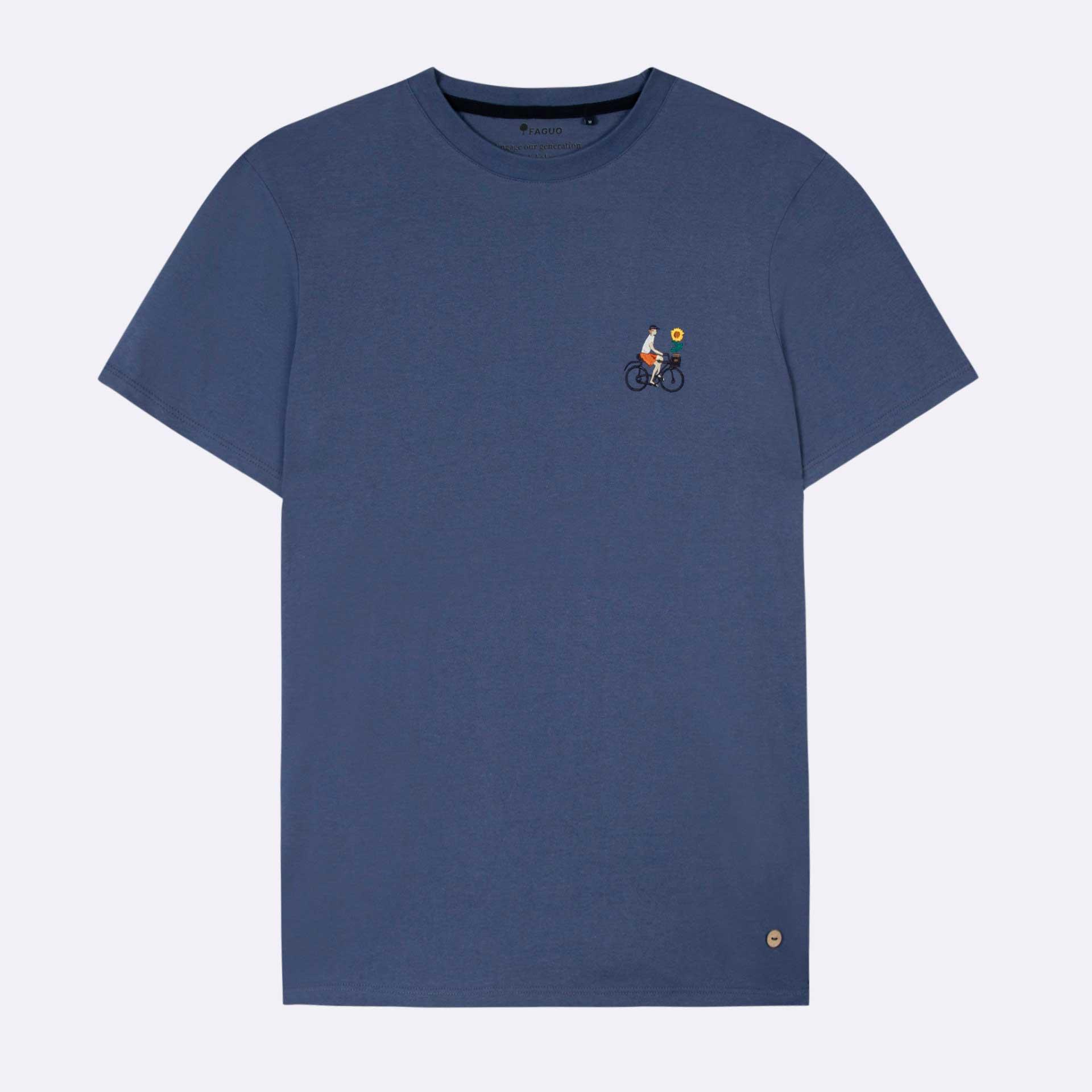 Product Camiseta de hombre Faguo ciclista bordado Navy | NUM wear image