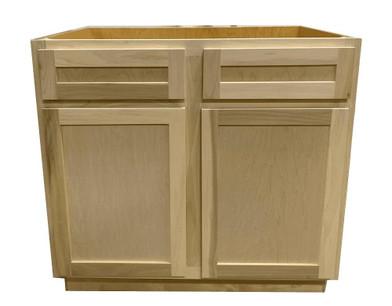 Product Kitchen Sink Base Cabinet | Unfinished Poplar | Shaker Style | 36" image