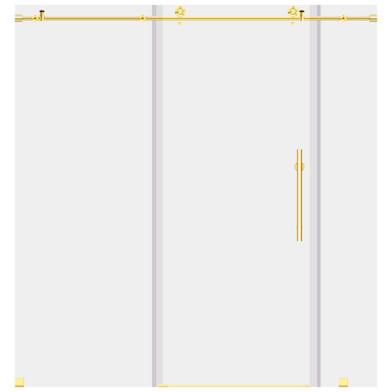 Product 68-72 W x 76 H Sliding Shower Door in Brushed Gold image