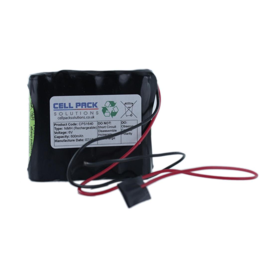 Cell Pack Solutions (CPS1640) 6V 800mAh NiMH Battery Pack (5C Format) - Cell Pack Solutions