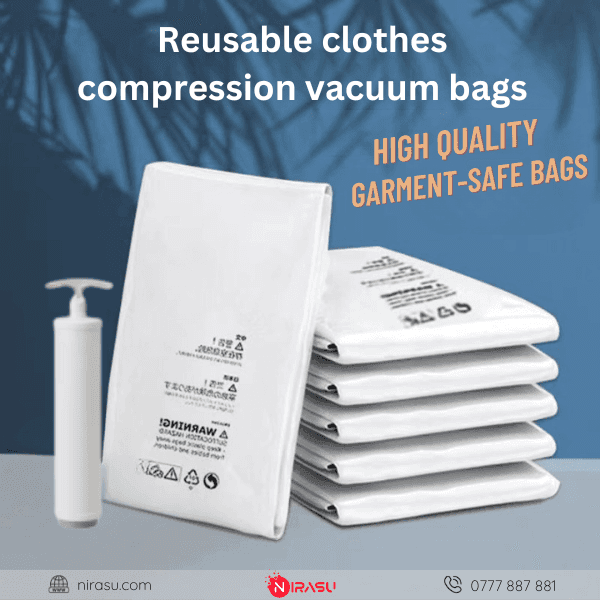 Transparent Travel Vacuum Storage bags Clothing Vacuum Compression Bag - NIRASU | #1 E-Commerce Company in Sri Lanka