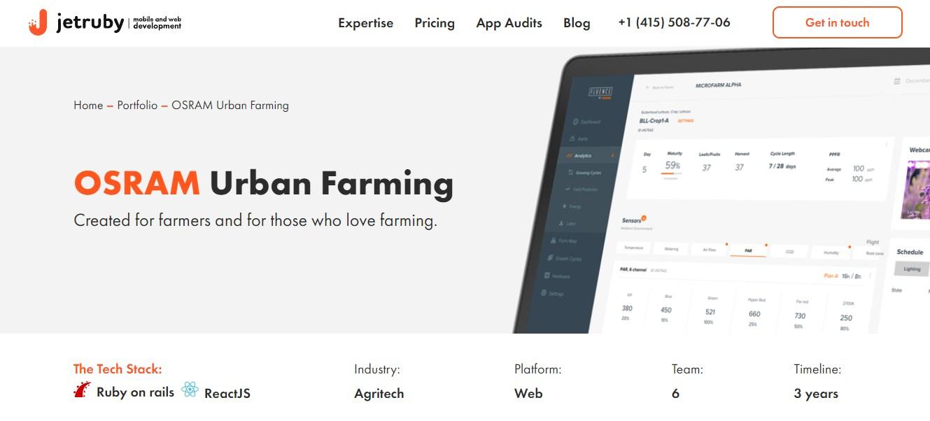 Image for OSRAM Urban Farming: a web-based platform for effective farming
