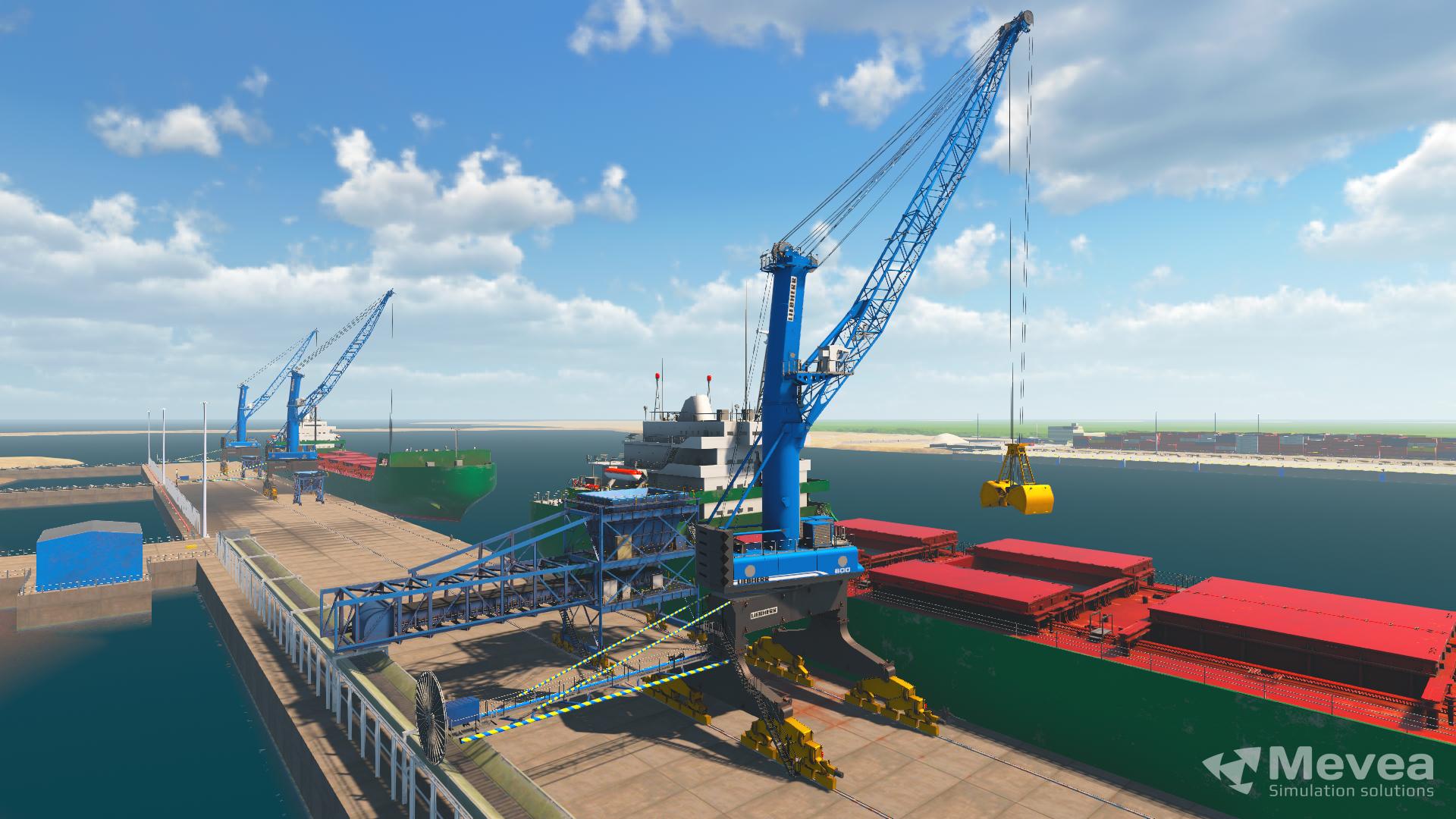 Product Mobile Harbour Crane Simulator | Mevea Digital Twin Technology image