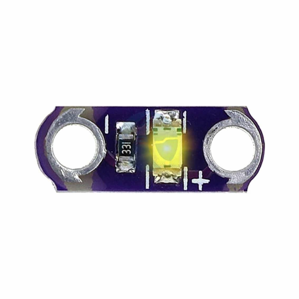 Image for Sewable E-Textile Yellow LED Module - Pack of 5 - Phipps Electronics