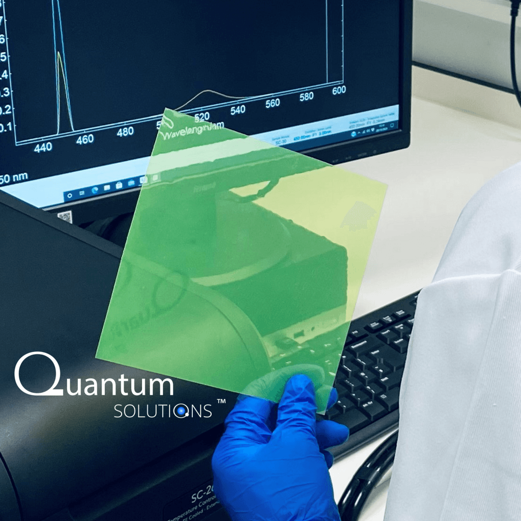 Product Buy QDot™ LCD SharpGreen Perovskite Film online by Quantum Solutions image