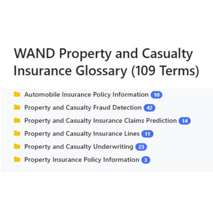 Property and Casualty Insurance Glossary